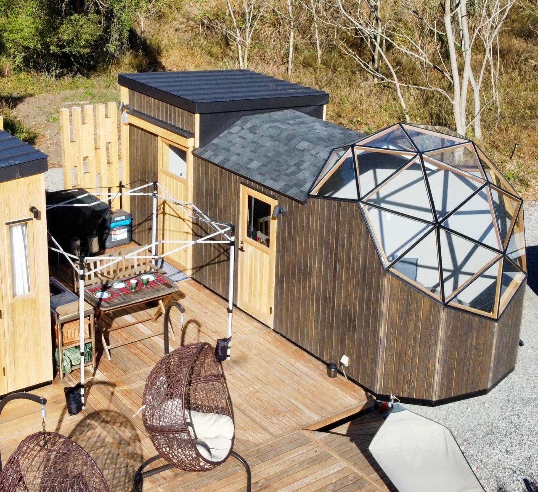 מלון פוג'יקאוואגוצ'יקו Fuji Dome Glamping מראה חיצוני תמונה