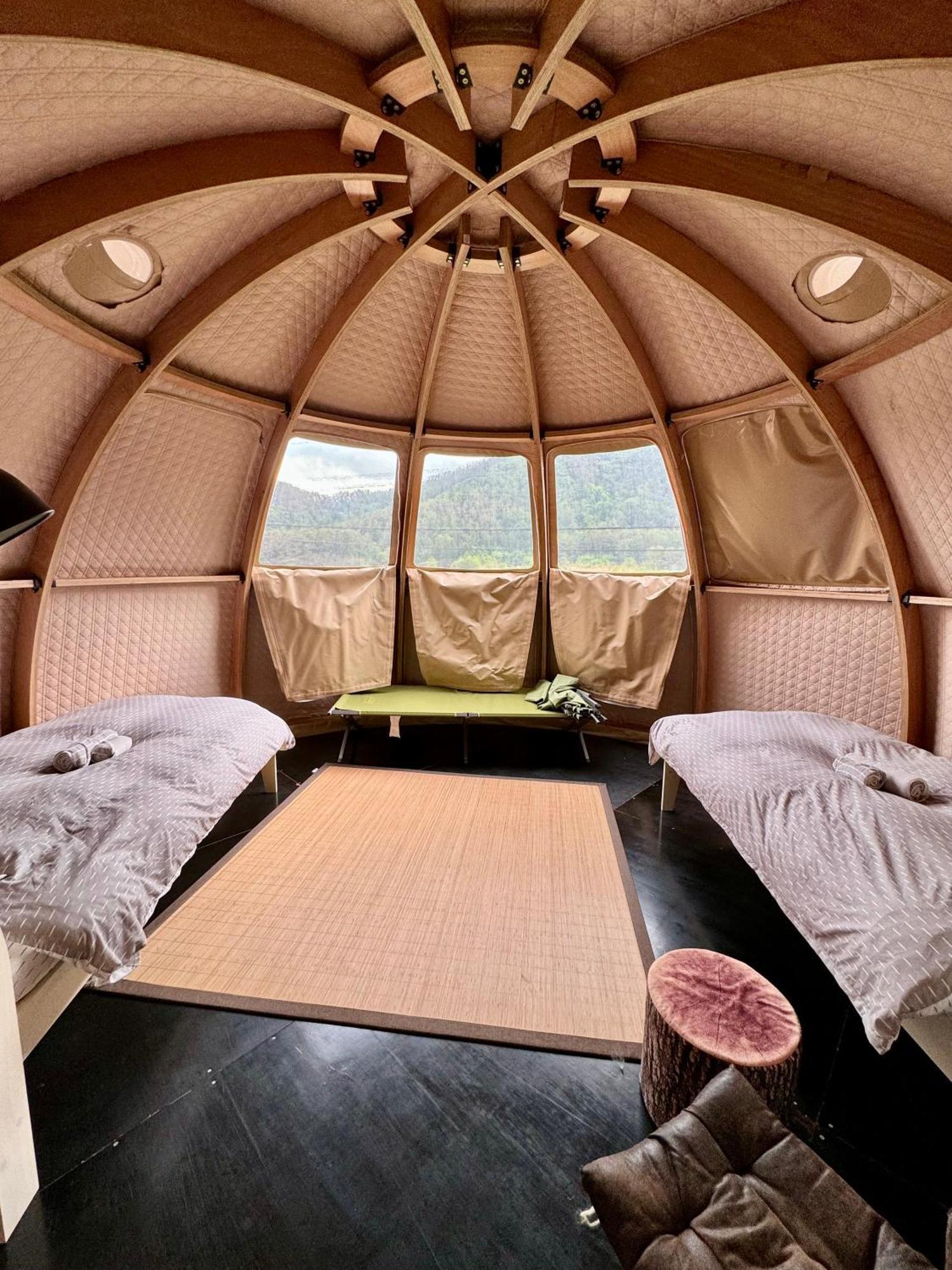 מלון פוג'יקאוואגוצ'יקו Fuji Dome Glamping מראה חיצוני תמונה