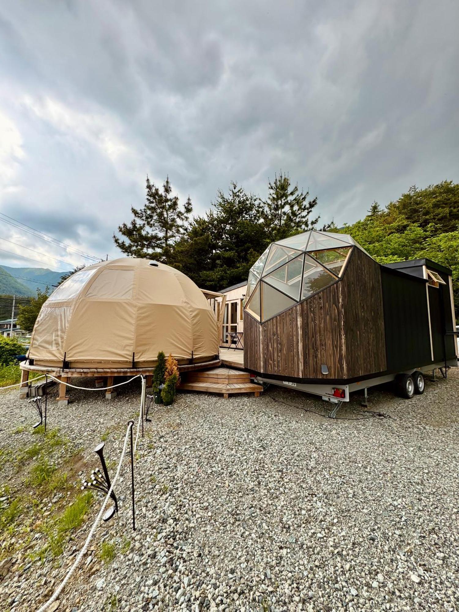 מלון פוג'יקאוואגוצ'יקו Fuji Dome Glamping מראה חיצוני תמונה